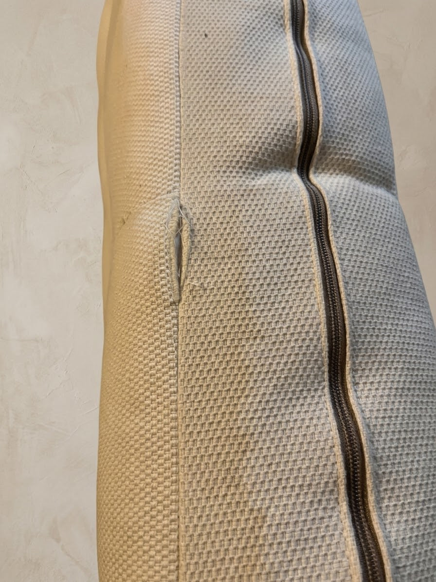 Crate & Barrel Petrie 86" Midcentury Sofa — Cream