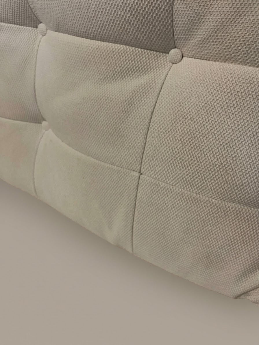 Crate & Barrel Petrie 86" Midcentury Sofa — Cream