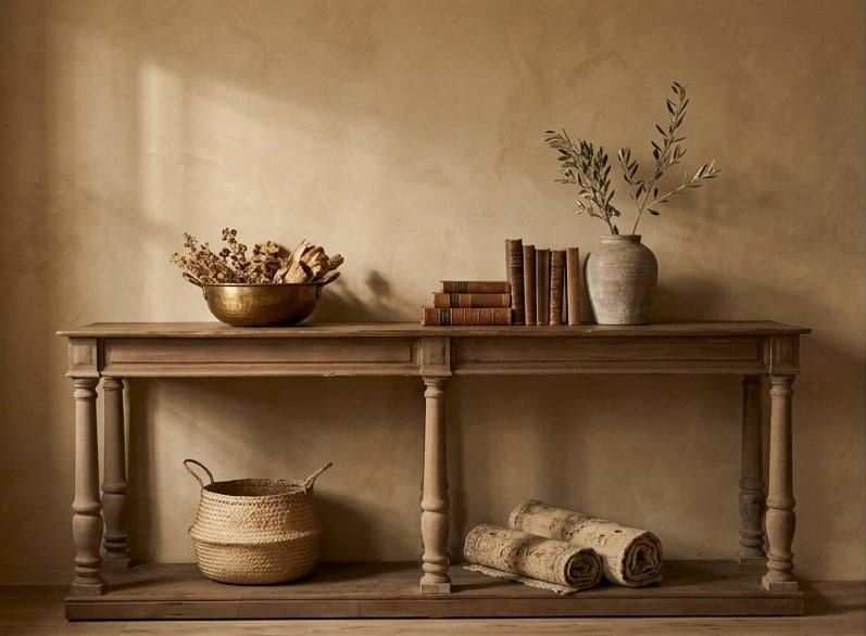 Restoration Hardware Distressed Rectory Large Console Table – 94"