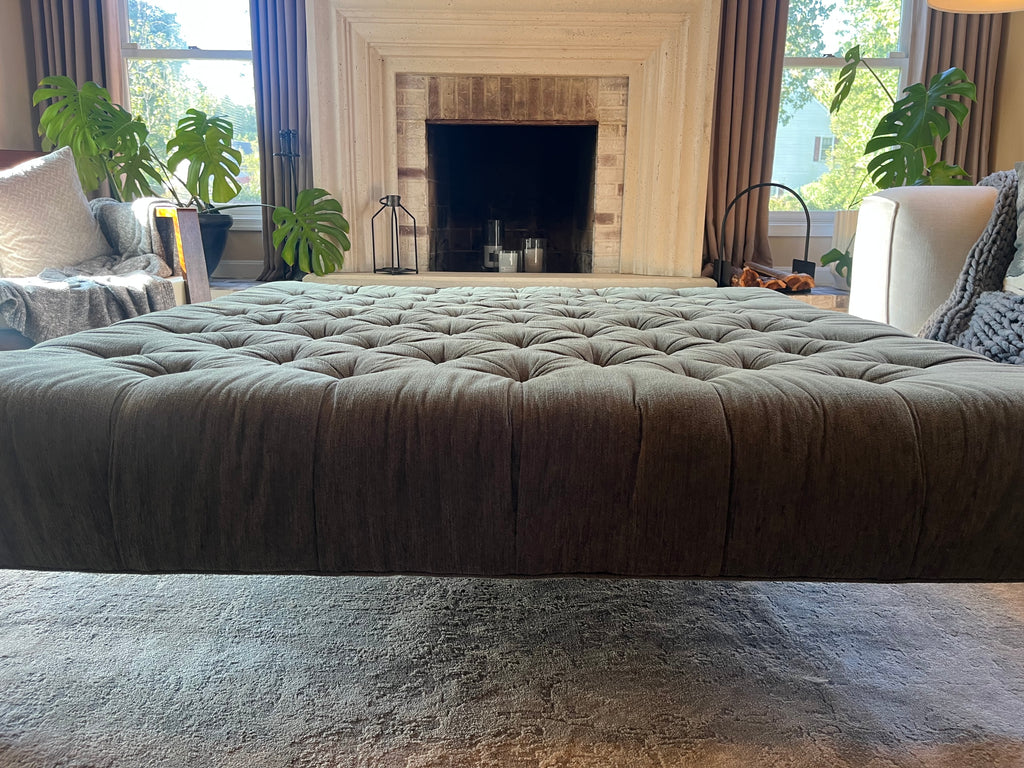 Restoration Hardware 60” Square Tufted Ottoman