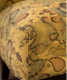 Vintage-Style Floral Upholstered Slipper Accent Chair