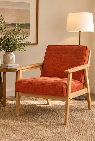 Dot & Bo Burnt Orange Midcentury Lounge Chair